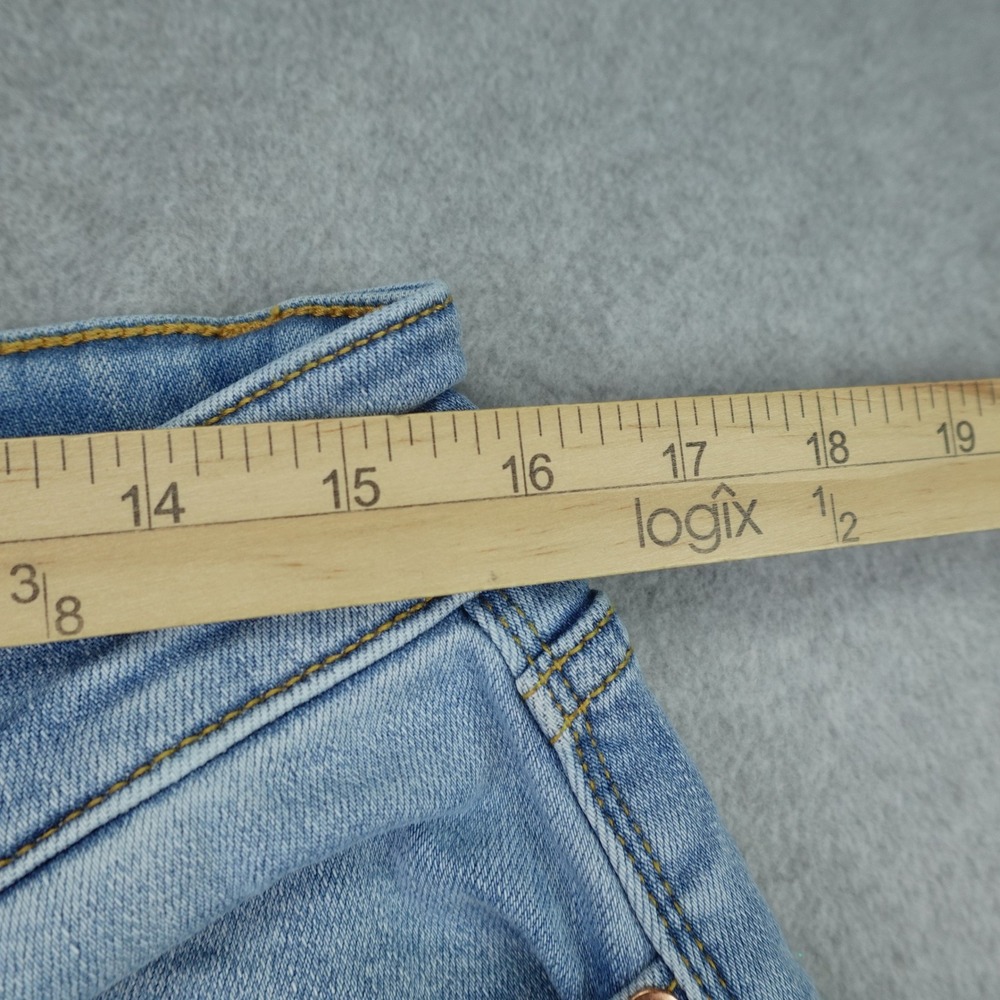 Judy Blue Jeans Womens 14W Light Wash Straight Fit Raw Hem Denim High Rise - Picture 10 of 14